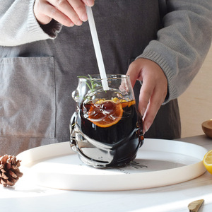 Tasse en verre borosilicate en forme de Père Noël, résistante à la chaleur, pour cadeau de Noël, café, décoration de la maison - Product Image 5