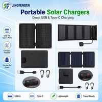 Chargeur solaire portable pliable 60W 18V noir monocristallin Anderson JFT pour batterie de voiture, camping-car et camping