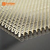 Rideau décoratif en maille d'acier inoxydable doré flexible et élégant pour restaurant, lustre