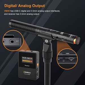 Microphone sans fil 2,4 GHz pour appareil photo/smartphone/PC, <span class=keywords><strong>COMICA</strong></span> VM40 avec enregistrement intégré 48 kHz/32 bits flottants et 32 Go - Product Image 3
