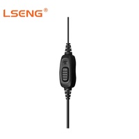 Headset Walkie Talkie Bentuk G Earhook 2 Pin K Port Earpiece Radio Dua Arah Dengan Mikrofon PTT Inline untuk Walkie Talkie Genggam