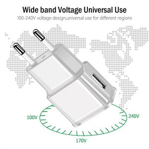 Chargeur USB à port unique, chargeur mural intelligent à détection automatique rapide 1A/2A pour iPhone, Samsung, téléphones Android - Product Image 4