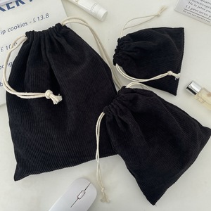 ReusableColor süet düz kişiselleştirilmiş saklama çantası tembel makyaj çantası kadın İpli kozmetik çanta - Product Image 4