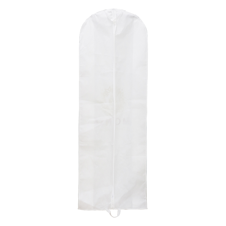 Eco friendly non woven bridal gown white long wedding dress garment bag with logo