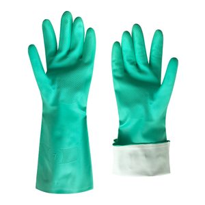 Gants de protection pour les mains SIZA, doublure en flocage vert, durables, résistants aux produits chimiques, aux acides, aux alcalis et aux huiles, pour le nettoyage de la <span class=keywords><strong>cuisine</strong></span> et la maison - Product Image 1