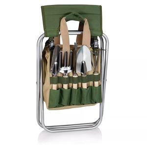 Silla de jardín plegable portátil con bolsa de mano desmontable y herramientas de jardín para jardinería al aire libre - Product Image 5
