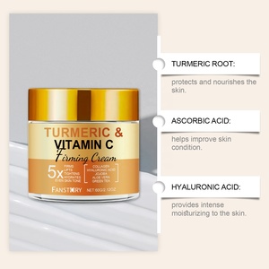 Toptan cilt bakımı doğal bitki zerdeçal hyaluronik asit C vitamini parlatıcı cilt anti-kırışıklık nemlendirici yüz kremi - Product Image 3