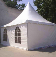 Carpa Gazebo Pagoda de Lujo Panda con Cubierta de PVC y Perfil de Aluminio 10x10 con Refuerzo Recto para Fiestas y Eventos al Aire Libre