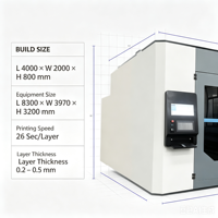 Imprimante 3D à jet de liant DZ4500 automatique, nouvelle, ultra-grande, pour sable, 4000x2000x800mm, solution AXIOM3D permettant des délais de livraison courts