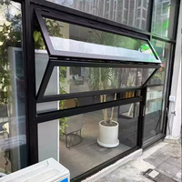 Fenêtre pliante horizontale en alliage d'aluminium de style moderne avec double vitrage insonorisant et isolant thermiquement pour cuisine et villa extérieure