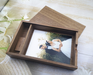 New 5*7 4x6 inch 13*18cm in Album Gỗ gỗ hộp món quà cưới Walnut Maple ảnh cưới <span class=keywords><strong>USB</strong></span> hộp gỗ - Product Image 4
