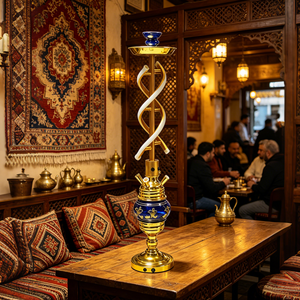 Wholesale Luxury DNA Double Spiral <b>Hookah</b> Shisha Set 75CM LED <b>Hookah</b> 3 Colors <b>Hookah</b> Set Arabic Indian <b>Hookah</b> Pen In Stock - Product Image 1