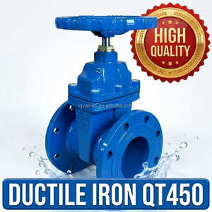 วาล์วประตูเหล็กดัดชนิด DIN/ANSI/PN16 มาตรฐาน DN150 100 มม. 4 8 นิ้ว หน้าแปลน OSY GGG40 วาล์วประตูสำหรับระบบดับเพลิงอุตสาหกรรม - Product Image 1