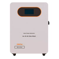 Système de stockage d'énergie solaire tout-en-un 2kW/4kWh avec cellules LiFePO4, modèle d'onduleur AO-20-4K, fabriqué en Chine pour une utilisation domestique/extérieure