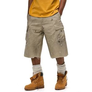 Pantalones Cortos Bermuda Personalizados al por Mayor con Logotipo, 100% Algodón, Estilo Urbano Hip Hop, Multibolsillos, para Hombre, Clásicos, Desgastados, Tipo Overol - Product Image 1