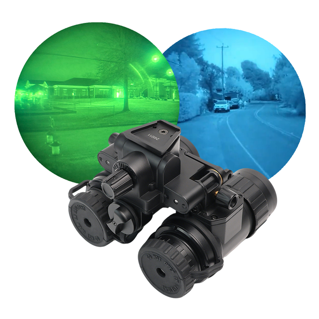 Binocular Night Vision Goggles Image Intensifier Tube P43/P45 FOM1200-1600 GEN2+/GEN3 1x Magnification Waterproof PVS31 40 FOV
