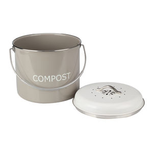 Poubelle à compost 3,5 L avec filtres à charbon-Poubelle à compost intérieure en acier sans plastique - Product Image 5