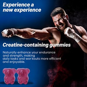 Gummies de créatine monohydrate ODM/OEM saveur mûre avec taurine, vitamines B6 et <span class=keywords><strong>B12</strong></span> pour la croissance musculaire, la force et l'endurance - Product Image 2