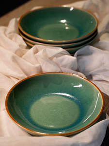 Cuenco Decorativo de Cerámica de Alta Calidad con Acabado Craquelado Estilo Tribal Marino, Único, de Gres Refinado, Apto para Horno y Microondas - Product Image 2