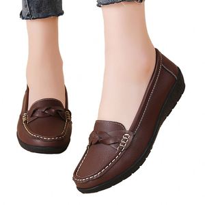 Zapatos de Enfermera para Mujer, Primavera-Otoño 2024, Casuales, Planos, Tipo Mocasín, con Cierre Deslizante, Suela de Goma, Directo de Fábrica - Product Image 2