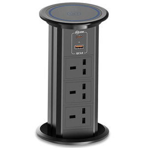 <span class=keywords><strong>Prise</strong></span> de courant escamotable de table PD 20W avec charge sans fil, <span class=keywords><strong>prise</strong></span> de courant escamotable motorisée intelligente pour cuisine - Product Image 2