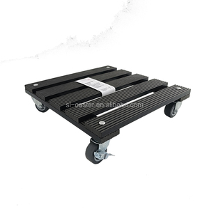 ओम अनुकूलन योग्य हल्के 60 किलोग्राम भार wpc लकड़ी की गुड़िया 4-पहिया ट्रॉली गाड़ी भंडारण और उपकरणों के लिए टिकाऊ मंच के साथ - Product Image 2