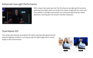 <span class=keywords><strong>OBSBOT</strong></span> <span class=keywords><strong>TINY</strong></span> SE-Dernière webcam PTZ Full HD 1080P USB alimentée par Al avec capteur d'imagerie CMOS Microphone intégré pour la diffusion en direct - Product Image 6