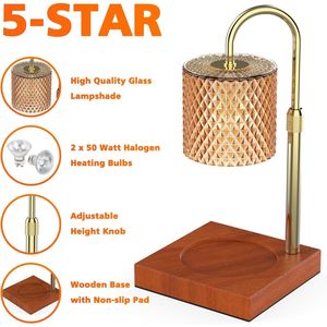 DB Modern Electric Candle Warmer <b>Lamp</b> Dimmer Timer Adjustable Height AU <b>Plug</b> for Home Decor and Valentines Day - Product Image 4