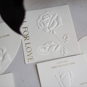 Высокое качество, 400 г, хлопковые тисненые золотые фольгированные открытки, сердце, роза, искусство, переработанная бумага, открытки на день рождения, поздравительные открытки - Product Image 4