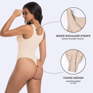 Phụ Nữ Của Shapewear Bodysuit Tummy Kiểm Soát Sâu V Cổ Thong Cơ Thể Shaper Cơ Thể Liền Mạch Phù Hợp Với Cho Giảm Béo Và Điêu Khắc - Product Image 4