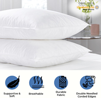Oreiller économique moderne, doux, à garnissage solide, alternative au duvet, hypoallergénique et durable, et fabricant de literie OEM