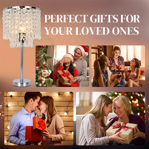 Dimmable Led pha lê Đèn bàn Kim Loại Cơ sở AC tương thích hiện đại có thể điều chỉnh mắt-chăm sóc thân thiện với môi cho phòng ngủ phòng khách - Product Image 3