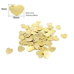 Tùy chỉnh thép không gỉ trống dập chó trang sức mặt dây chuyền quyến rũ tag vàng cá nhân khắc laser logo kim loại nhãn quyến rũ tag - Product Image 5