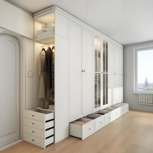 Contemporary Multi-Functional Eco-Friendly Durable Bedroom Furniture Modern <b>Wooden</b> <b>Wardrobe</b> Cabinet for Hotel and Villa Use - Product Image 6