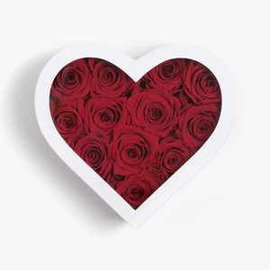 Enchanted Women Gift A Grade Vente en gros en forme de cœur fleurs de roses rouges séchées Roses naturelles dans une boîte de luxe - Product Image 6
