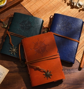 Cuaderno Promocional con Temática Pirata Vintage, Carpeta de Cuero con Logotipo Personalizado, Diario Creativo para Aprendizaje y Planificación - Product Image 5