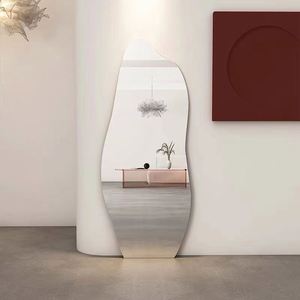 High Quality Custom Living Room Furniture Special-Shaped Thickened LED <b>Light</b> Cloud Full-Length Wall-Mounted Mirror Floor Mirror - Product Image 5