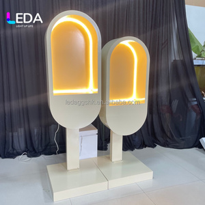 ไฟ LED ตกแต่งงานแต่งงานสีเบจ กล่องรับข้อความพร้อมไฟ LED สำหรับตกแต่งงานเลี้ยงฉลองงานแต่งงานและงานอีเว้นท์ - Product Image 1
