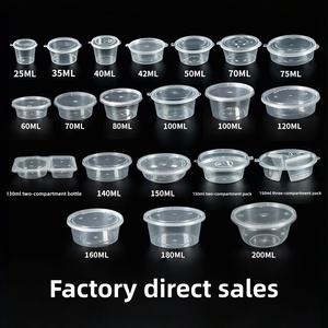 Boîte à sauce en plastique jetable avec couvercle facile à ouvrir pour les repas rapides et les plats à emporter - Product Image 3