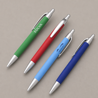 Stylo bille publicitaire personnalisé avec logo, gravure OEM, impression, finition caoutchouc mat, stylo à clic, stylo promotionnel pour entreprise, cadeau pour employés