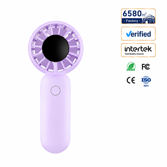 Portable Mini Handheld Fan USB Rechargeable 3-Speed Foldable Lightweight Brushless Motor Low Noise Household & Outdoor Use