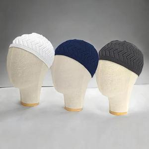 หมวกผ้าฝ้ายถักแบบดั้งเดิมคุณภาพสูงลาย Kopiah kufi ระบายอากาศได้ดีเยี่ยมสำหรับผู้ชายการเดินทางกลางแจ้งสไตล์ชนเผ่าทุกวัน - Product Image 1