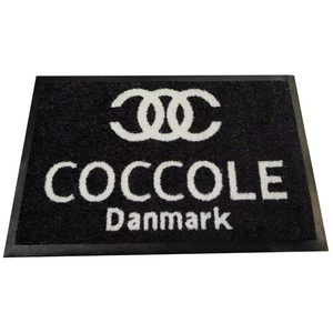 Tapis commercial Tapis avec logo noir Tapis <span class=keywords><strong>de</strong></span> porte d'entrée en caoutchouc imprimé personnalisé pour <span class=keywords><strong>magasin</strong></span> - Product Image 1