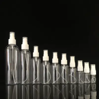 20 ML स्पष्ट प्लास्टिक स्प्रे बोतल, स्पष्ट पीईटी सौंदर्य प्रसाधन इत्र अलग बोतल, स्प्रे बोतल