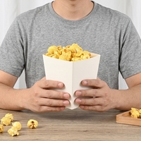 Mini-boîte à popcorn, sacs à popcorn de couleur unie et blancs, mini-baril à popcorn et conteneur de cinéma