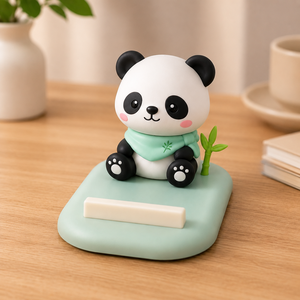 Soporte para Teléfono de PVC con Diseño de Panda y Detalles de Bambú, Soporte para Celular con Dibujo Animado, Regalo Premium, Soporte para Smartphone de Escritorio - Product Image 2
