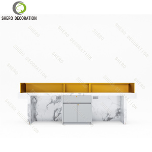 Réception de <span class=keywords><strong>marché</strong></span> moderne personnalisée, <span class=keywords><strong>comptoir</strong></span> de réception blanc pour spa - Product Image 1