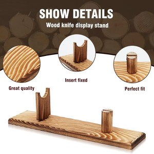 Soporte para cuchillos de madera maciza transfronterizo, expositor de cuchillos de madera para escritorio, soporte para cuchillos de frutas para el hogar - Product Image 1