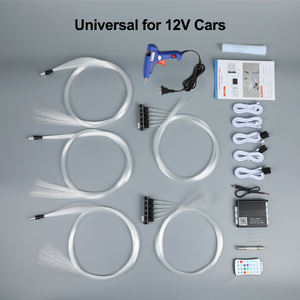 Aplikasi lampu bintang atap mobil Premium, <span class=keywords><strong>kit</strong></span> pelapis depan lampu bintang serat optik menyala RGBW kendali jarak jauh untuk dekorasi Interior mobil - Product Image 2