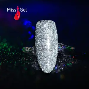 Reflective Glitter Gel Wholesale Miss Gel Nail Supplies Custom Nail Gel Polish 15 ml Glitter Gelpolish